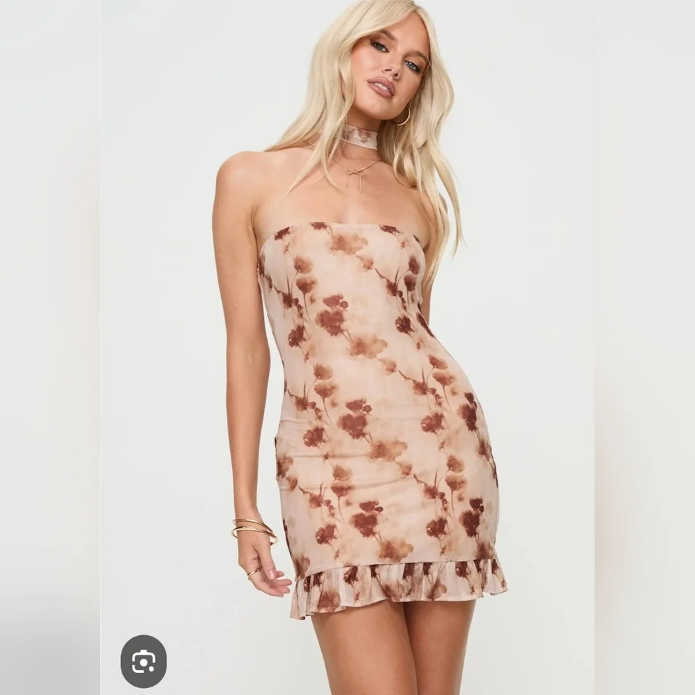 Princess Polly | Dresses | Princess Polly Strapless Mini Dress Irena Ruffle Brown Bodycon Floral | Poshmark Princess Polly | Dresses | Princess Polly Strapless Mini Dress Irena Ruffle Brown Bodycon Floral | Poshmark